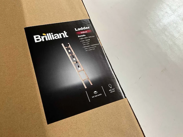 Brilliant vloerlamp ladder met voetschakelaar (5x) - afbeelding 4 van  5