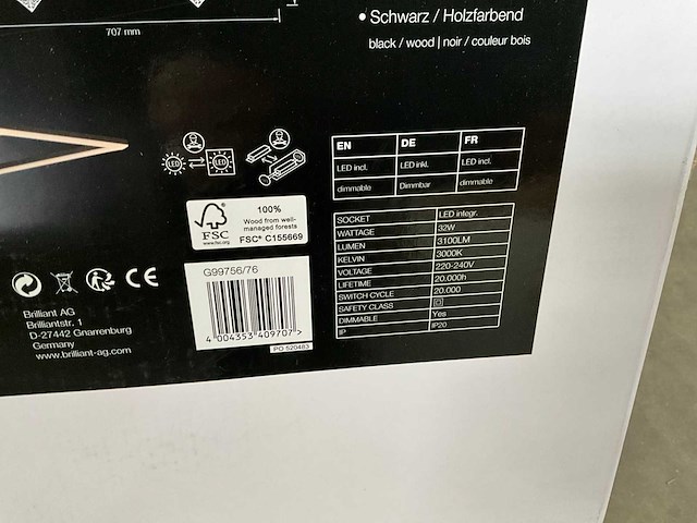 Brilliant woodbridge plafondlamp (15x) - afbeelding 6 van  6