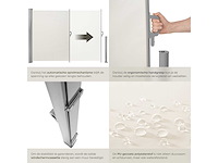 Brise-vent extensible en aluminium 180 x 300 cm beige - afbeelding 6 van  10