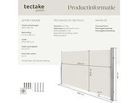Brise-vent extensible en aluminium 180 x 300 cm beige - afbeelding 8 van  10