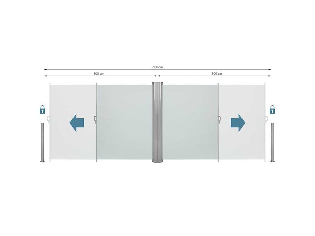 Brise vue - 600x180cm - gris - afbeelding 5 van  8