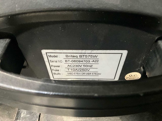 Briteq bt 575w moving head (2x) - afbeelding 5 van  6