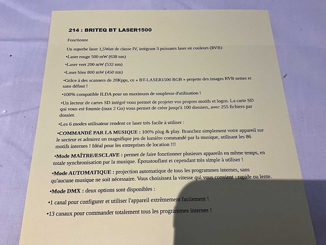 Briteq bt-laser 1500 laser - afbeelding 8 van  8