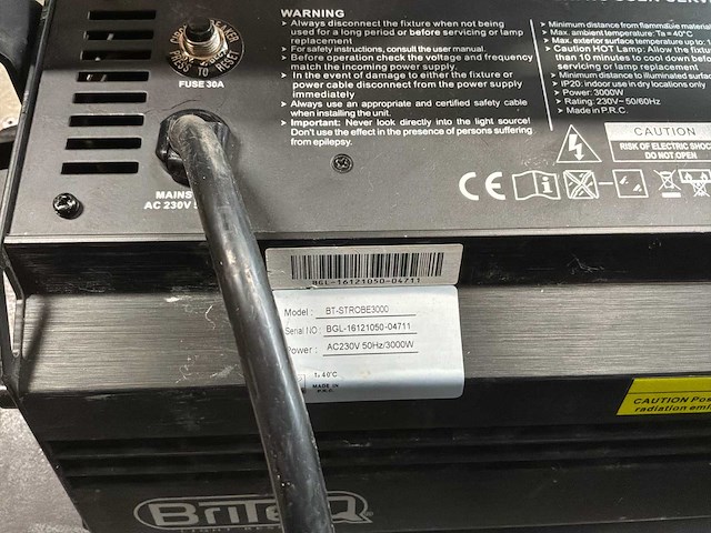 Briteq bt-strobe 3000 overige verlichtingstechnologie - strobe - afbeelding 6 van  8