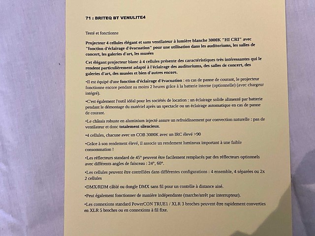 Briteq bt venulite 4 spotlight - afbeelding 4 van  4