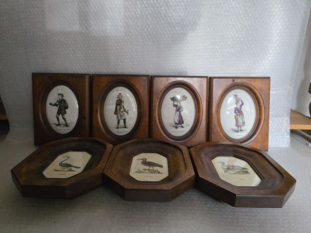 Brocante: 12x kader in hout - afbeelding 1 van  8