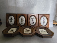 Brocante: 12x kader in hout - afbeelding 1 van  8