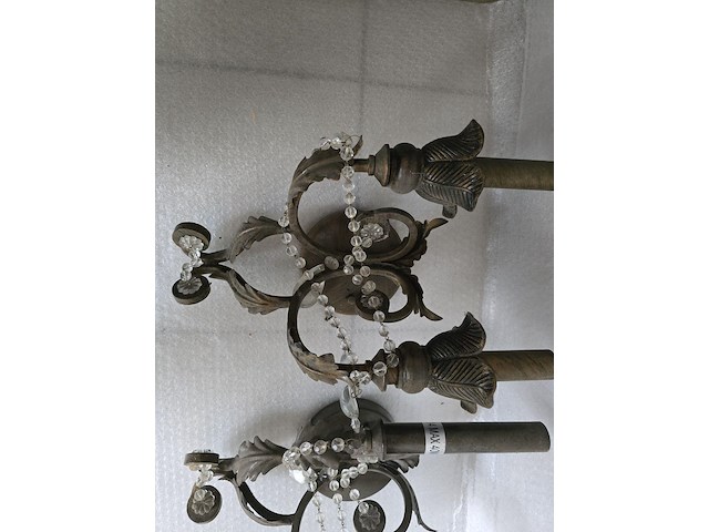 Brocante: 2x muurlamp - afbeelding 2 van  5