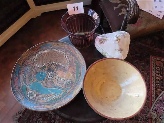 Brocante 4 stuks, ouderdomssporen - afbeelding 1 van  3