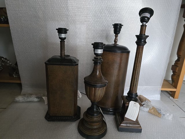 Brocante: 4x lamp croco - afbeelding 1 van  6