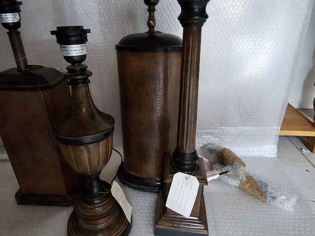 Brocante: 4x lamp croco - afbeelding 6 van  6