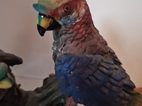 Brocante: ara's op tak in hars - afbeelding 4 van  4