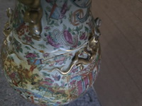 Brocante: chinese vaas (gelijmd!) - afbeelding 2 van  10