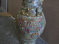 Brocante: chinese vaas (gelijmd!) - afbeelding 7 van  10