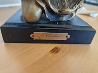 Brocante: dame hars in goudkleur - afbeelding 4 van  5