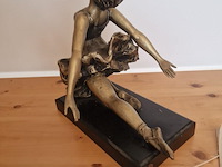 Brocante: dame hars in goudkleur - afbeelding 5 van  5