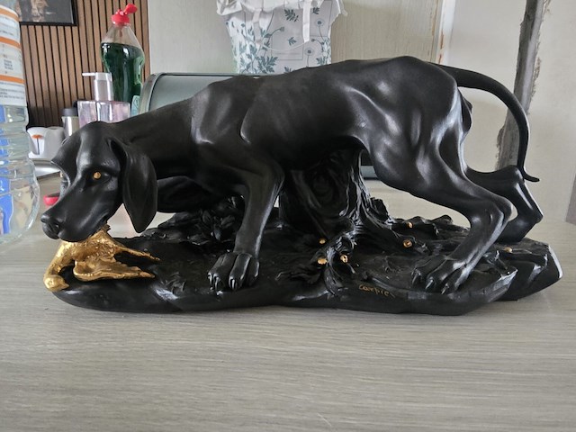 Brocante: hond hars zwart - afbeelding 1 van  9