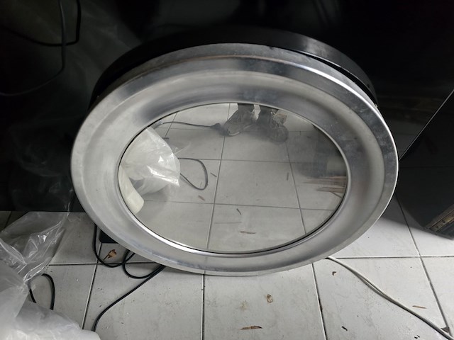 Brocante: spiegel rond diameter 70cm - afbeelding 2 van  3