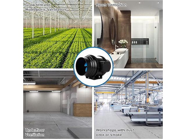 Brogachy regelbare buisventilator (100 mm) - afbeelding 5 van  5