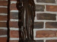 Bronsen beeld maria op marmeren voet - afbeelding 1 van  2