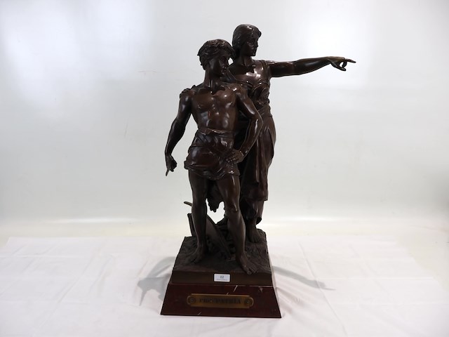 Bronze "pro patria" - e. laporte - afbeelding 1 van  16