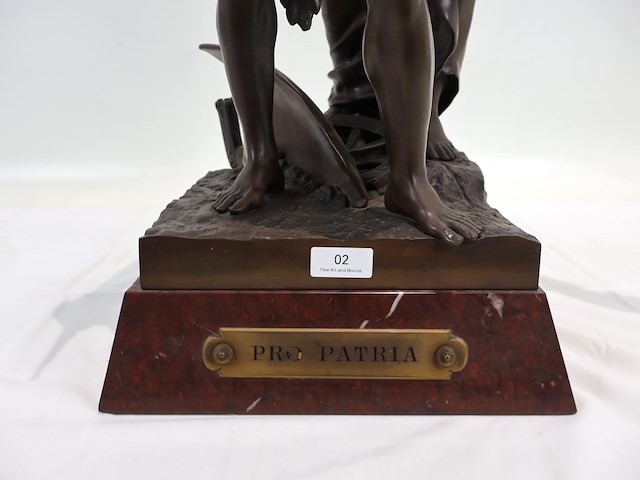 Bronze "pro patria" - e. laporte - afbeelding 12 van  16