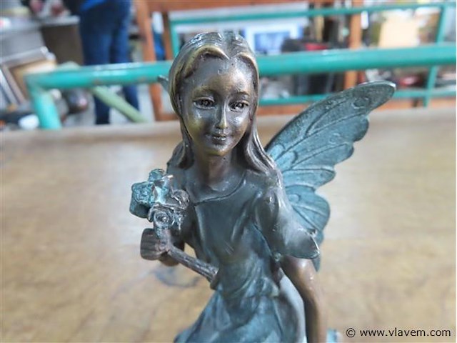 Bronzen engel h17,5cm - afbeelding 2 van  3