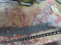 Bronzen kanon op marmeren basis, 32x17cm, h 15cm - afbeelding 2 van  8