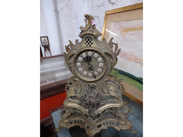 Bronzen klok - afbeelding 1 van  2