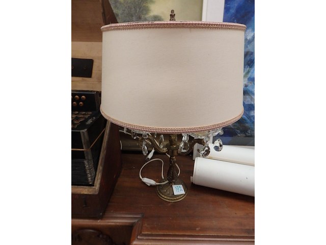 Bronzen lamp - afbeelding 1 van  2