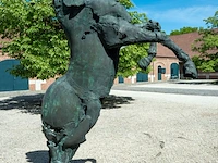Bronzen monumentaal steigerend paard jan... - afbeelding 4 van  17