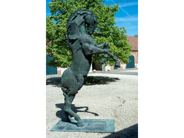 Bronzen monumentaal steigerend paard jan... - afbeelding 5 van  17