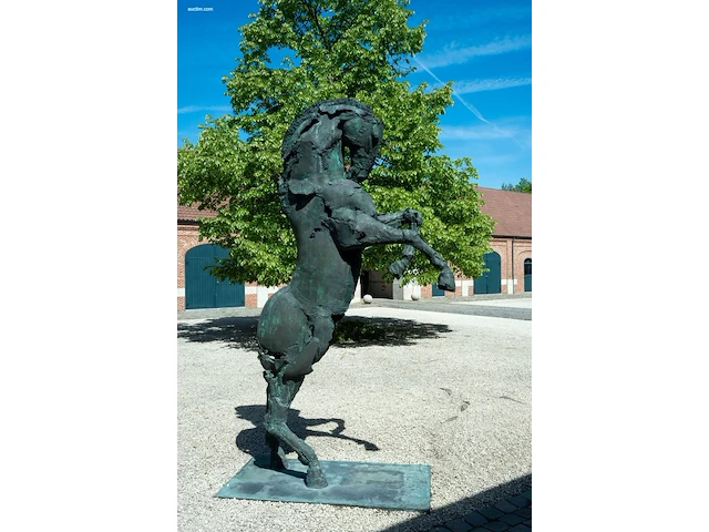 Bronzen monumentaal steigerend paard jan... - afbeelding 6 van  17