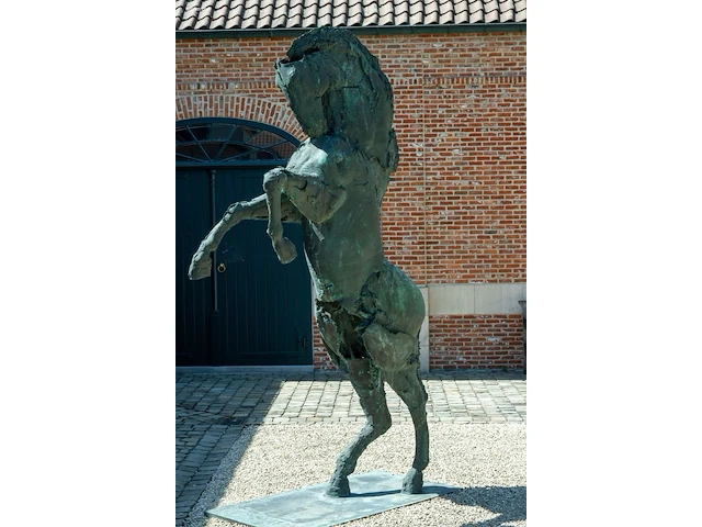 Bronzen monumentaal steigerend paard jan... - afbeelding 9 van  17