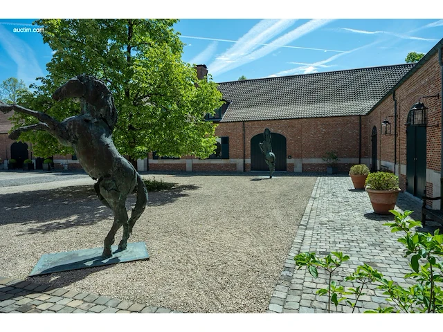 Bronzen monumentaal steigerend paard jan... - afbeelding 2 van  12