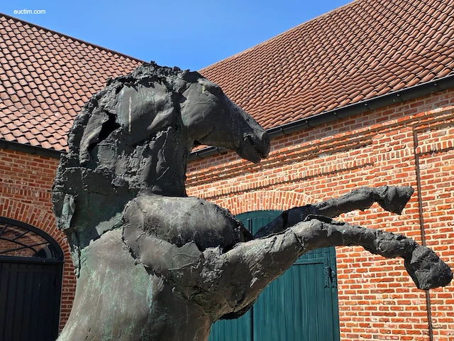 Bronzen monumentaal steigerend paard jan... - afbeelding 7 van  12