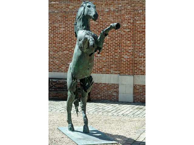 Bronzen monumentaal steigerend paard jan... - afbeelding 11 van  12