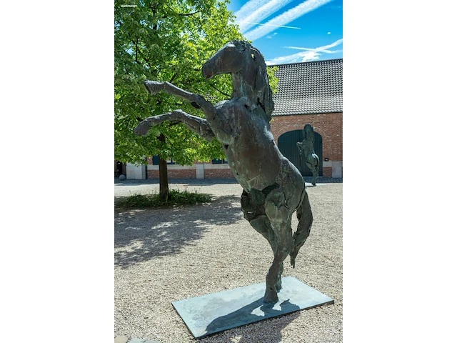 Bronzen monumentaal steigerend paard jan... - afbeelding 12 van  12