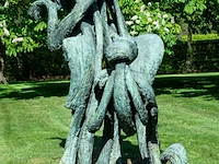 Bronzen monumentale compositie met mensfiguur en... - afbeelding 4 van  16