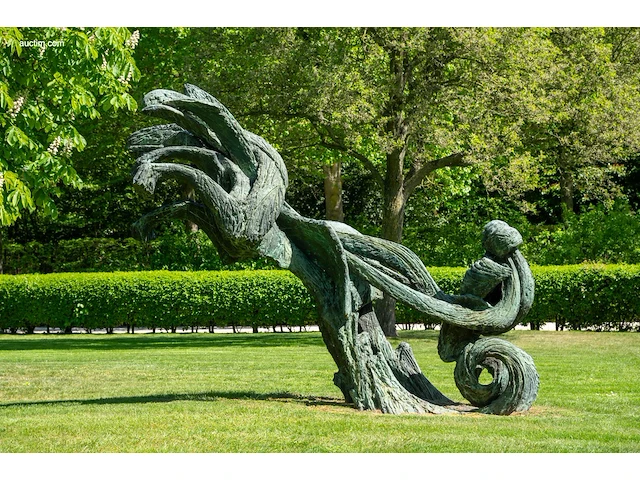 Bronzen monumentale compositie met mensfiguur en... - afbeelding 16 van  16