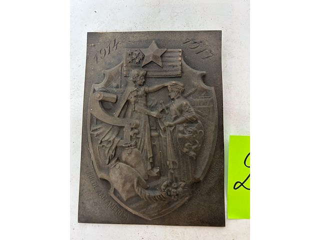 Bronzen plaquette 1914 - 1917 - afbeelding 1 van  2