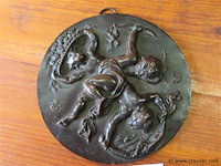 Bronzen plaquette engelen - afbeelding 2 van  6