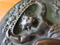 Bronzen plaquette engelen - afbeelding 3 van  6