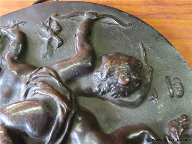 Bronzen plaquette engelen - afbeelding 4 van  6