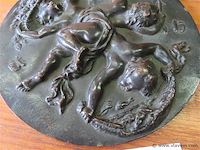 Bronzen plaquette engelen - afbeelding 5 van  6