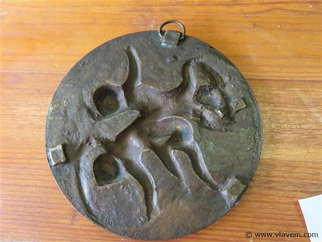 Bronzen plaquette engelen - afbeelding 6 van  6