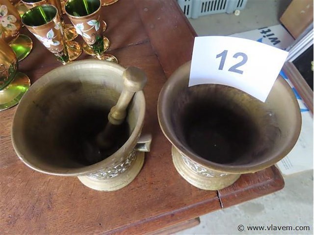 Bronzen vijzels, 1 stamper - afbeelding 3 van  3