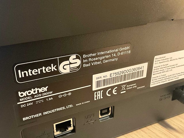 Brother ads-2800w document scanner - afbeelding 3 van  3