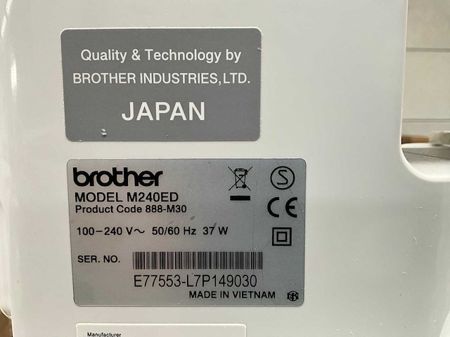 Brother m240ed borduurmachine - afbeelding 3 van  7