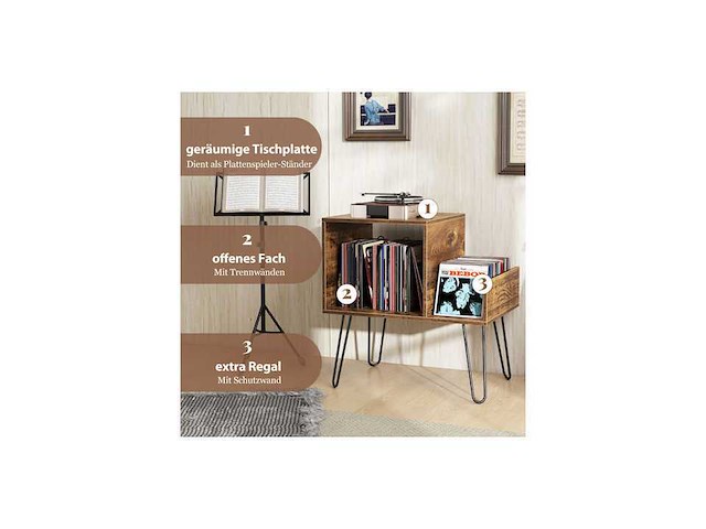 Brown hi-fi stand - afbeelding 2 van  3